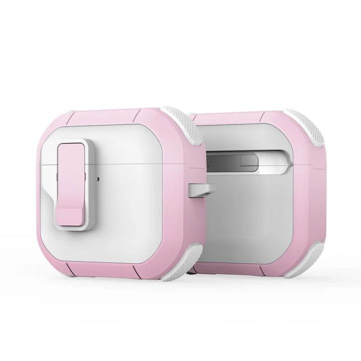 DUX DUCIS futerał PECP ochronny TPU+PC na AirPods 4 biało różowy