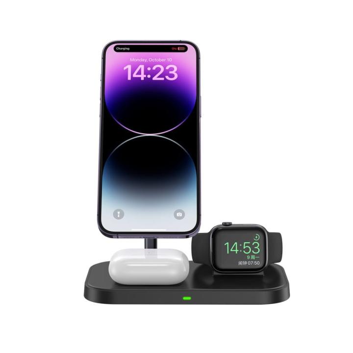 TECH-PROTECT QI15W-A22 3IN1 MAGNETIC MAGSAFE WIRELESS CHARGER BLACK