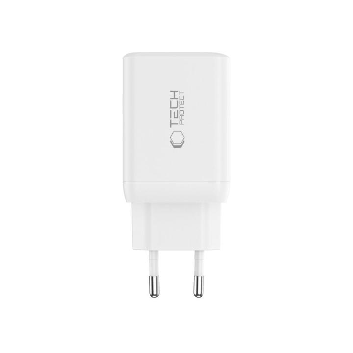 TECH-PROTECT NC45W-GAN 2-PORT NETWORK CHARGER PD 45W WHITE