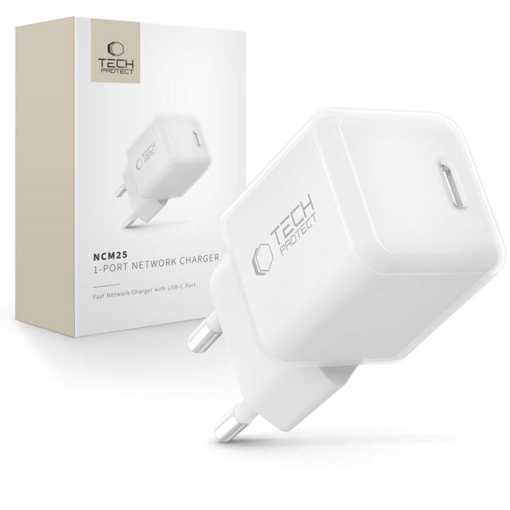 TECH-PROTECT NCM25 1-PORT NETWORK CHARGER PD 25W WHITE