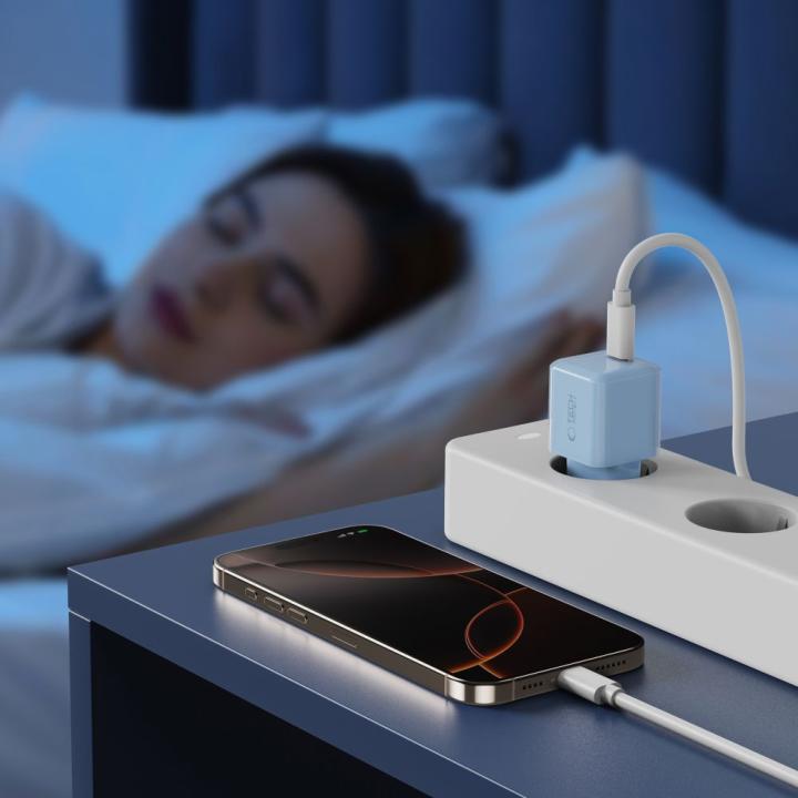 TECH-PROTECT NCM25 1-PORT NETWORK CHARGER PD 25W BABY BLUE