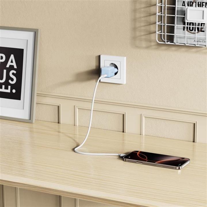 TECH-PROTECT NCM25 1-PORT NETWORK CHARGER PD 25W BABY BLUE
