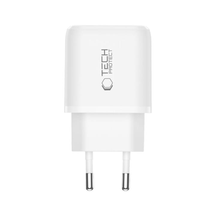 TECH-PROTECT NCA30 2-PORT NETWORK CHARGER PD 30W / QC3.0 WHITE