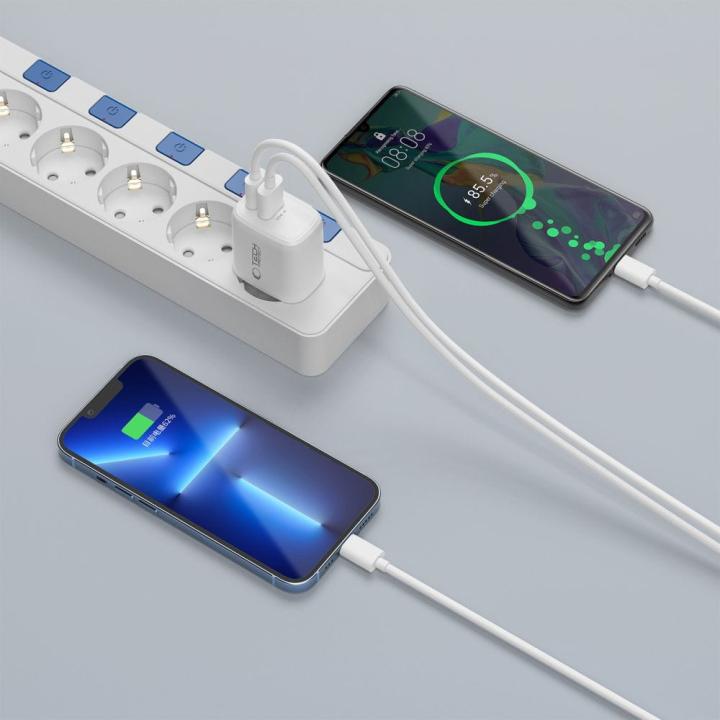 TECH-PROTECT NCA30 2-PORT NETWORK CHARGER PD 30W / QC3.0 WHITE