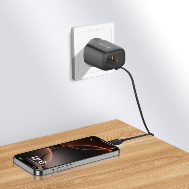 TECH-PROTECT NCA30 2-PORT NETWORK CHARGER PD 30W / QC3.0 BLACK