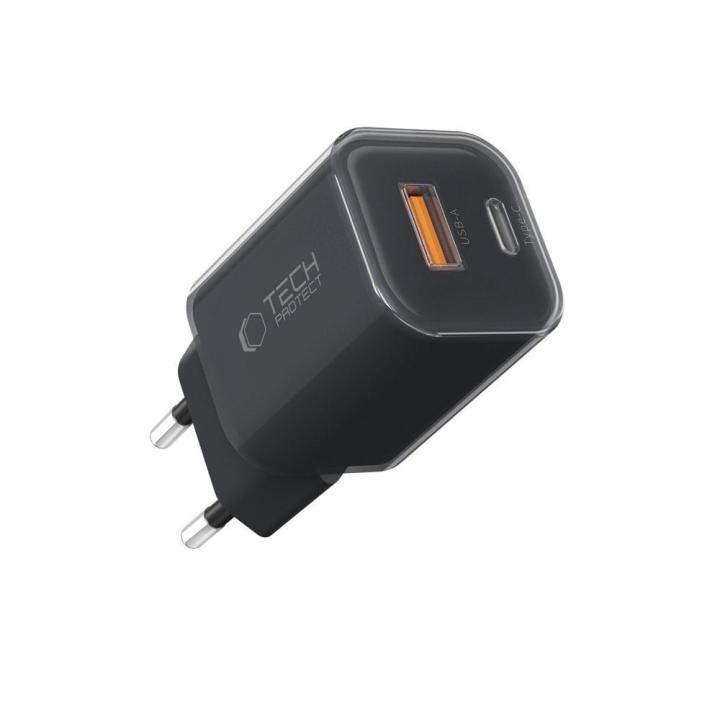 TECH-PROTECT NCM33 2-PORT NETWORK CHARGER PD 33W / QC3.0 BLACK