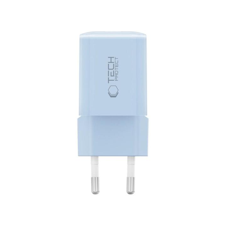 TECH-PROTECT NCM33 2-PORT NETWORK CHARGER PD 33W / QC3.0 BABY BLUE