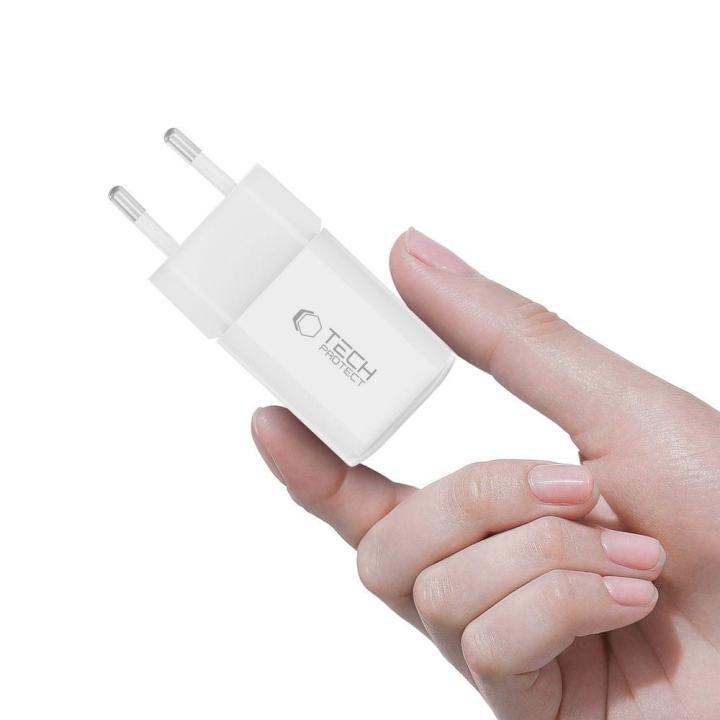 TECH-PROTECT NCM33 2-PORT NETWORK CHARGER PD 33W / QC3.0 WHITE