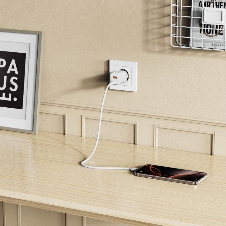 TECH-PROTECT NCM33 2-PORT NETWORK CHARGER PD 33W / QC3.0 WHITE