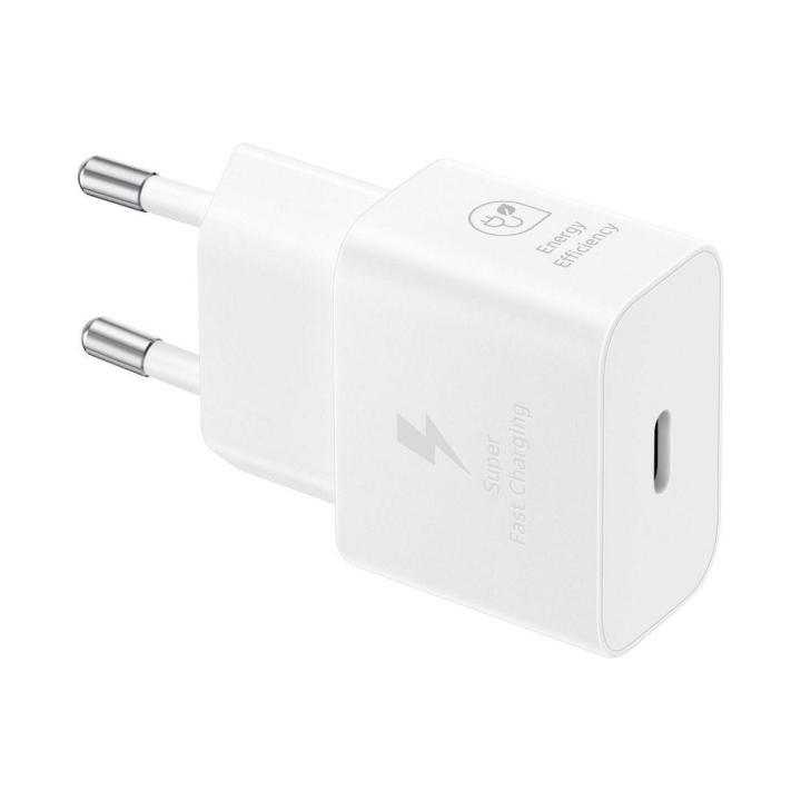 SAMSUNG oryginalna ładowarka sieciowa Typ C + kabel Typ C do Typ C PD 3A 25W GaN EP-T2510XWEGEU biała blister