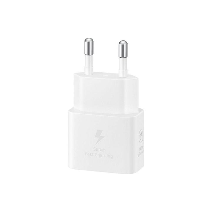 SAMSUNG oryginalna ładowarka sieciowa Typ C + kabel Typ C do Typ C PD 3A 25W GaN EP-T2510XWEGEU biała blister