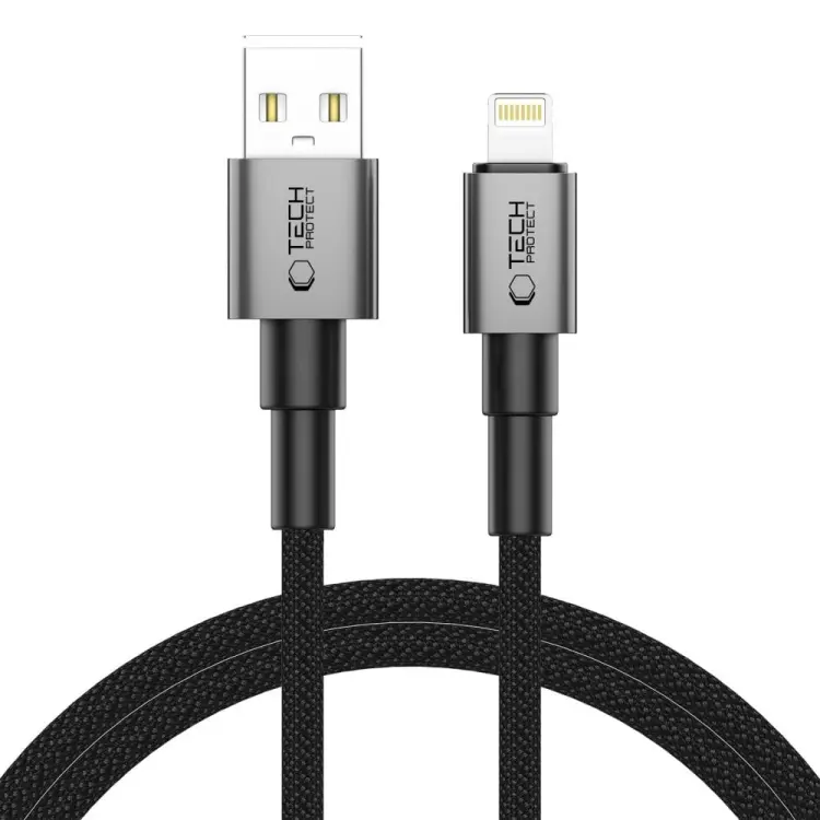 TECH-PROTECT ULTRABOOST DNA LIGHTNING CABLE 15W/3A 100CM IRON GREY