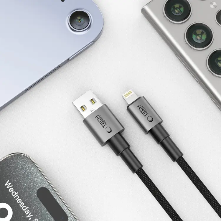 TECH-PROTECT ULTRABOOST DNA LIGHTNING CABLE 15W/3A 100CM IRON GREY