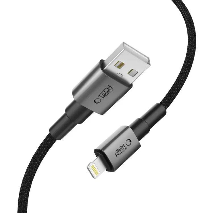 TECH-PROTECT ULTRABOOST DNA LIGHTNING CABLE 15W/3A 100CM IRON GREY