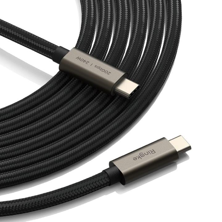 RINGKE USB 3.2 GEN 2X2 TYPE-C CABLE PD 240W 100CM BLACK