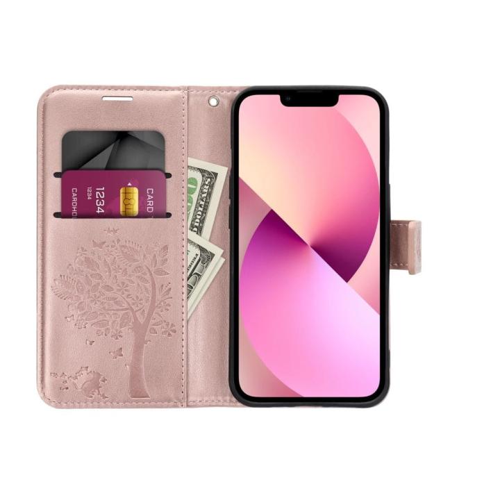 Kabura MEZZO Book do SAMSUNG A53 5G drzewo złoty róż