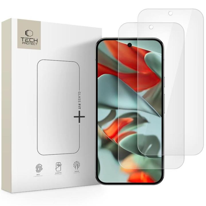 SZKŁO HARTOWANE TECH-PROTECT GLASS FIT+ 2-PACK GOOGLE PIXEL 9 / 9 PRO / 10 / 10 PRO CLEAR