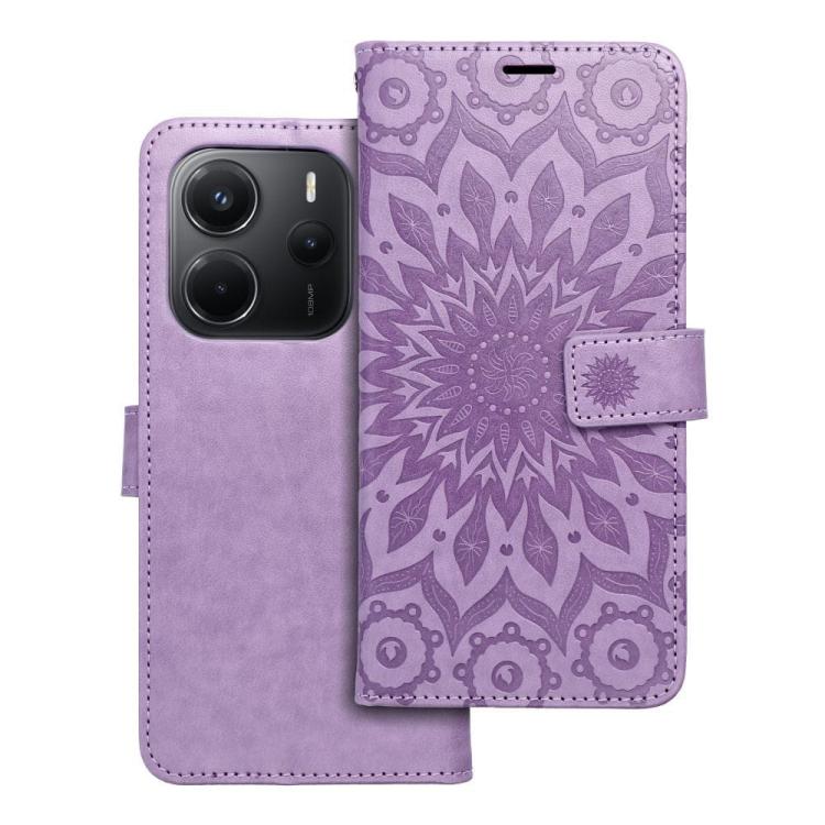 Kabura MEZZO Book do XIAOMI Redmi Note 14 5G mandala fioletowy
