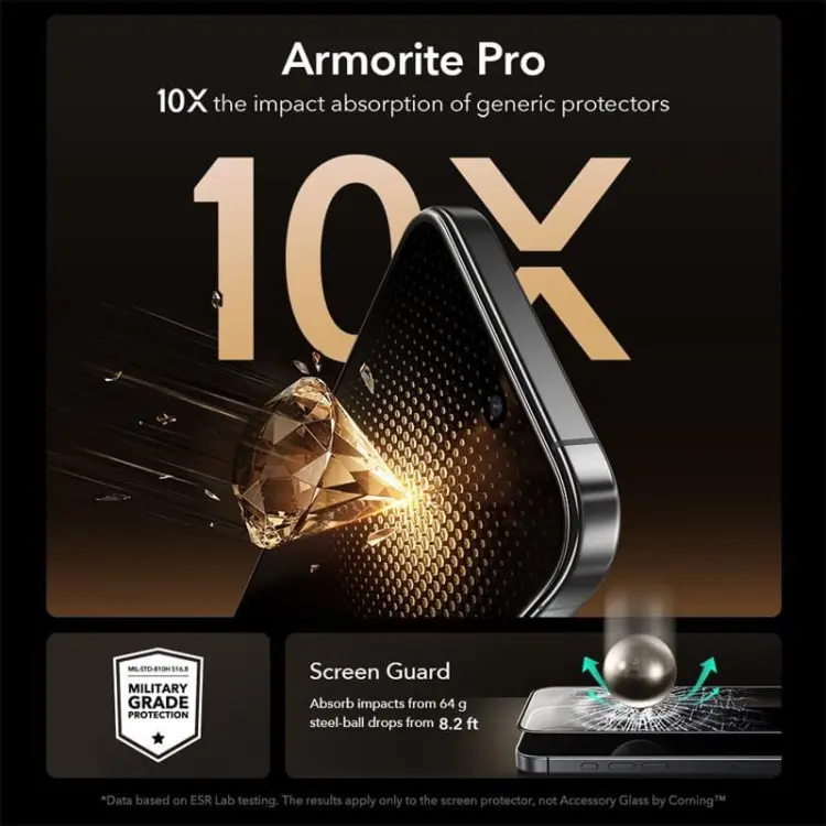 SZKŁO HARTOWANE ESR ULTRAFIT ARMORITE PRO TEMPERED GLASS IPHONE 16 PRO / 17 CLEAR