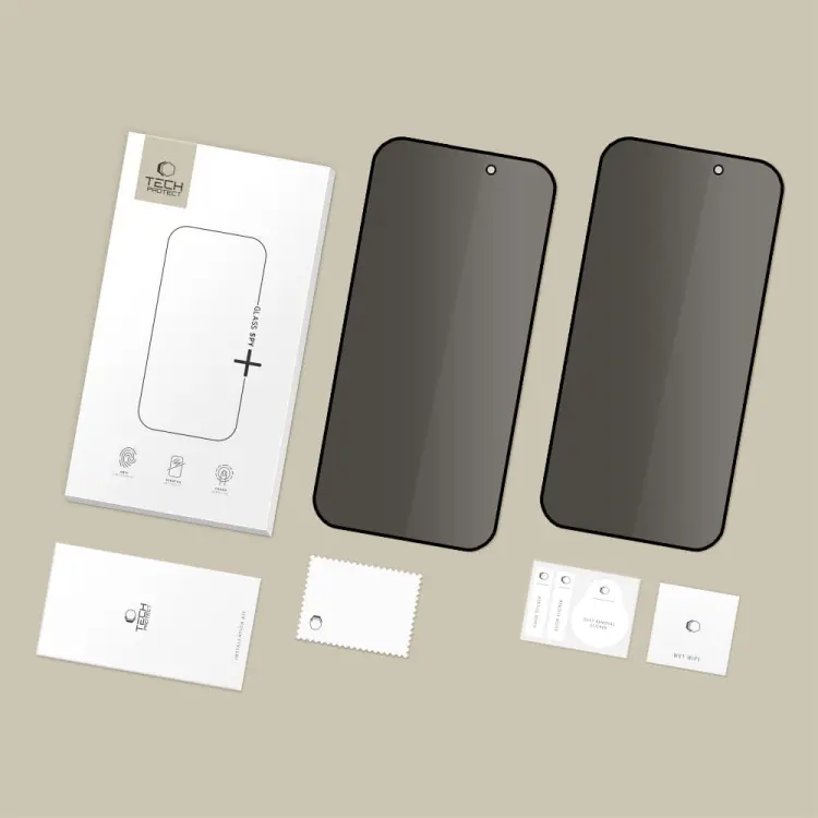 SZKŁO PRYWATYZUJĄCE TECH-PROTECT GLASS SPY+ 2-PACK IPHONE 16 PRO / 17 / 17 PRO PRIVACY