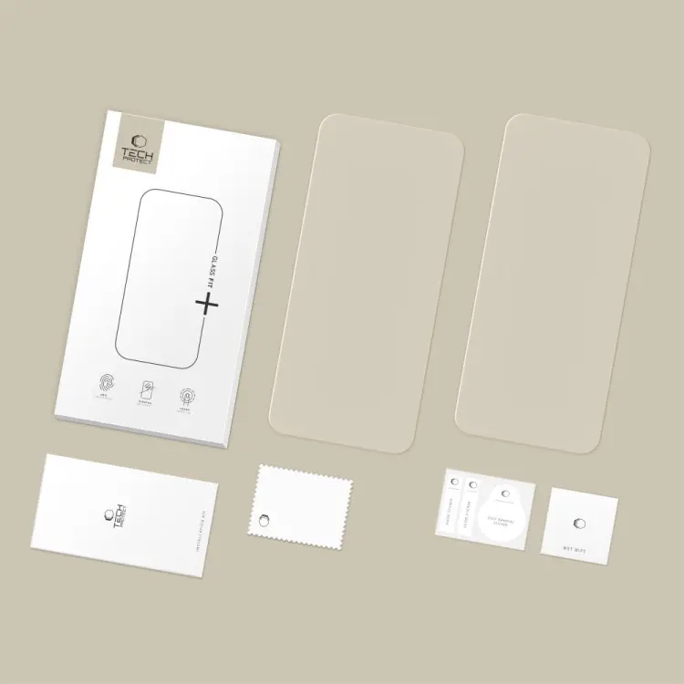 SZKŁO HARTOWANE TECH-PROTECT GLASS FIT+ 2-PACK IPHONE 16 PRO / 17 / 17 PRO CLEAR