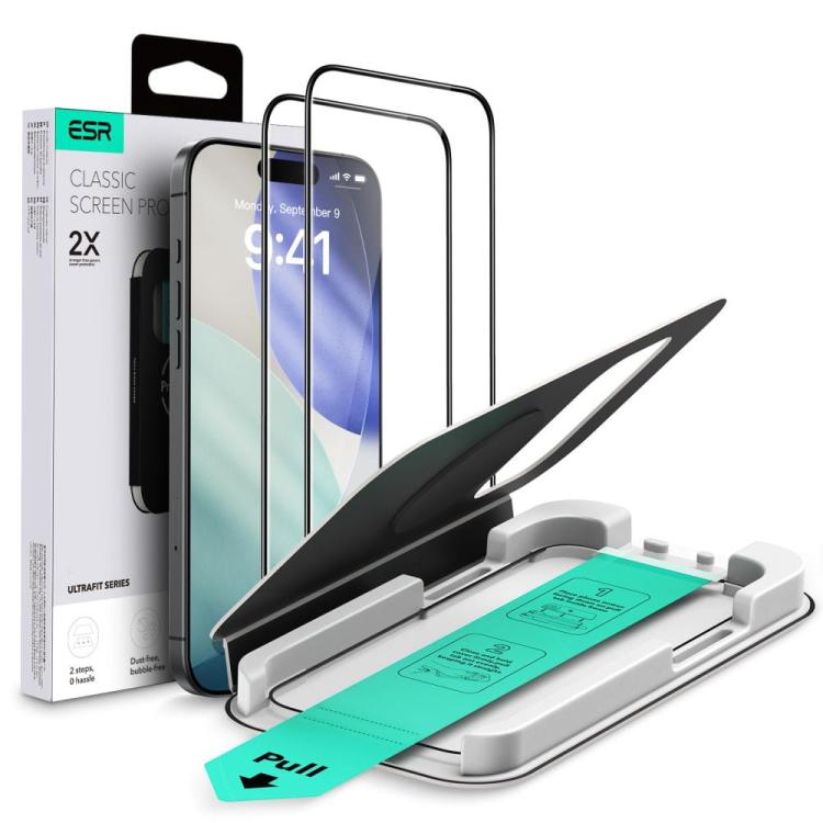SZKŁO HARTOWANE ESR ULTRAFIT TEMPERED GLASS 2-PACK IPHONE 17 PRO MAX CLEAR