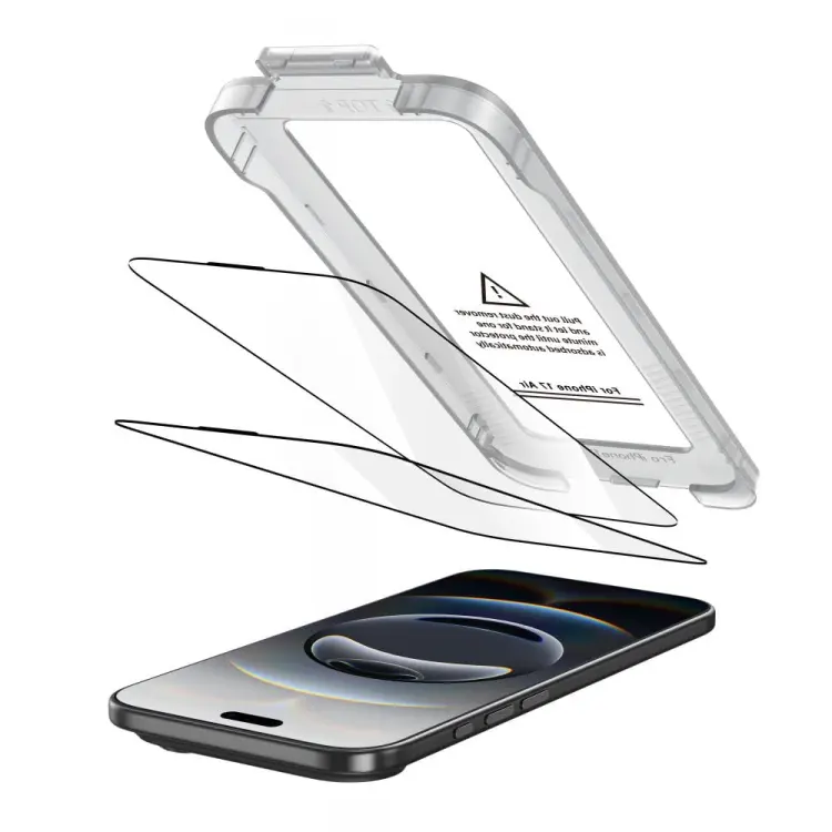 SZKŁO HARTOWANE TECH-PROTECT QUICK SET+ 2-PACK IPHONE 17 AIR BLACK