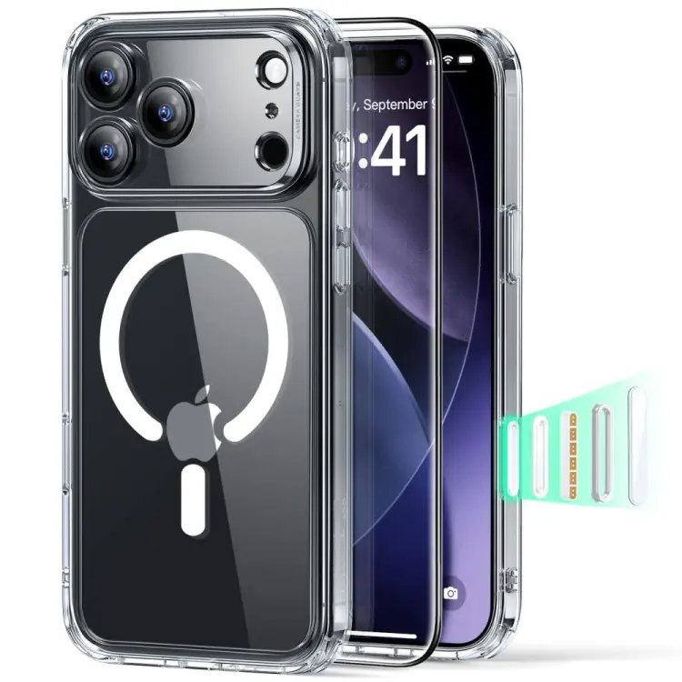 ESR CLASSIC HYBRID MAGSAFE & TEMPERED GLASS IPHONE 17 PRO CLEAR