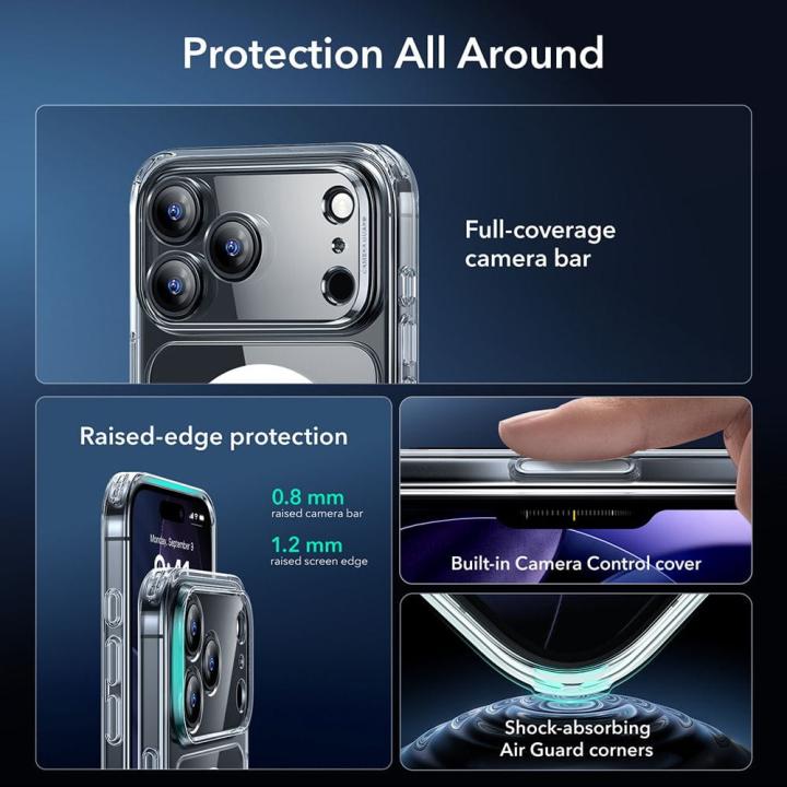ESR CLASSIC HYBRID MAGSAFE & TEMPERED GLASS IPHONE 17 PRO CLEAR
