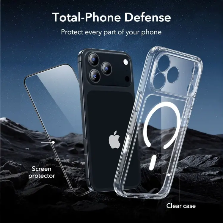 ESR CLASSIC HYBRID MAGSAFE & TEMPERED GLASS IPHONE 17 PRO CLEAR