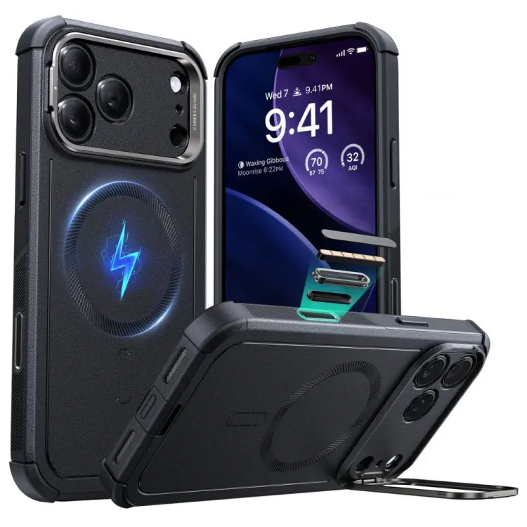 ESR CYBER KICKSTAND MAGSAFE IPHONE 17 PRO BLACK