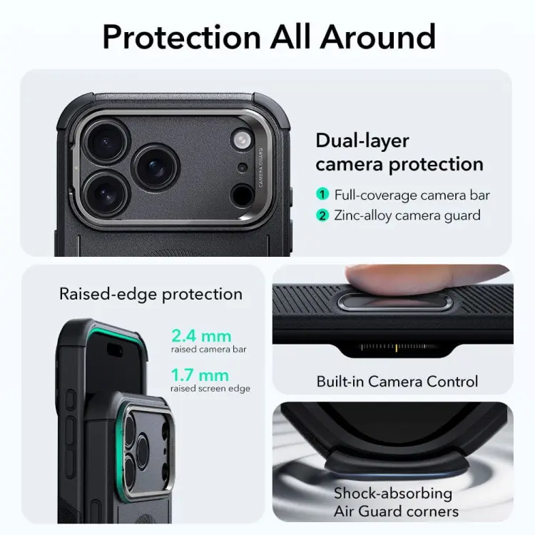 ESR CYBER KICKSTAND MAGSAFE IPHONE 17 PRO BLACK