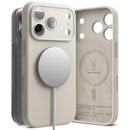 RINGKE SILICONE MAGNETIC MAGSAFE IPHONE 17 PRO STONE