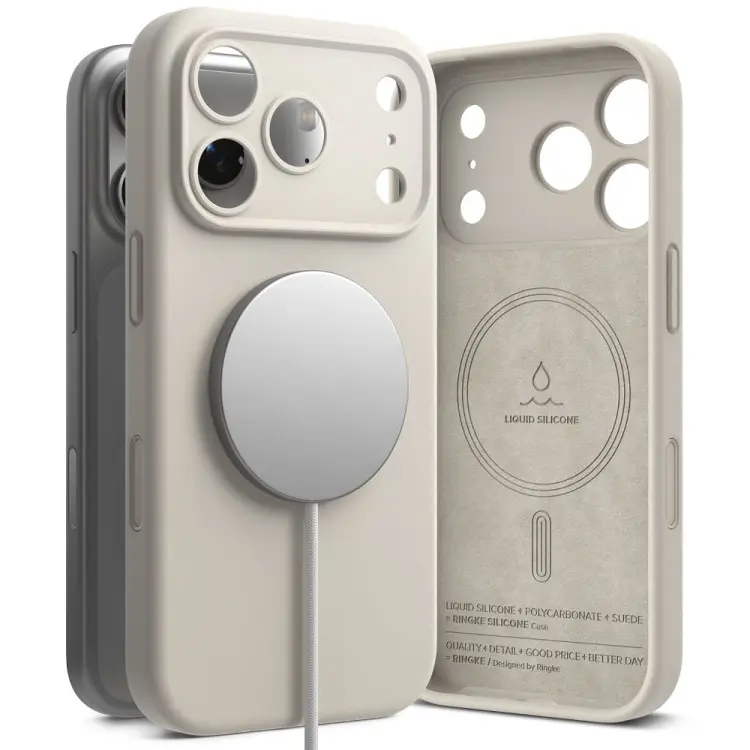 RINGKE SILICONE MAGNETIC MAGSAFE IPHONE 17 PRO STONE