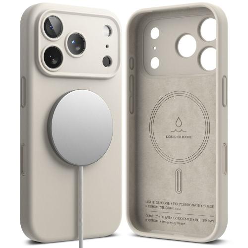 RINGKE SILICONE MAGNETIC MAGSAFE IPHONE 17 PRO STONE