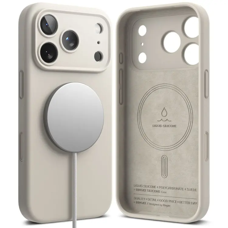 RINGKE SILICONE MAGNETIC MAGSAFE IPHONE 17 PRO STONE