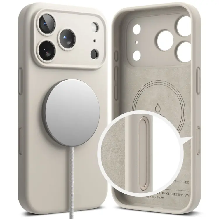 RINGKE SILICONE MAGNETIC MAGSAFE IPHONE 17 PRO STONE