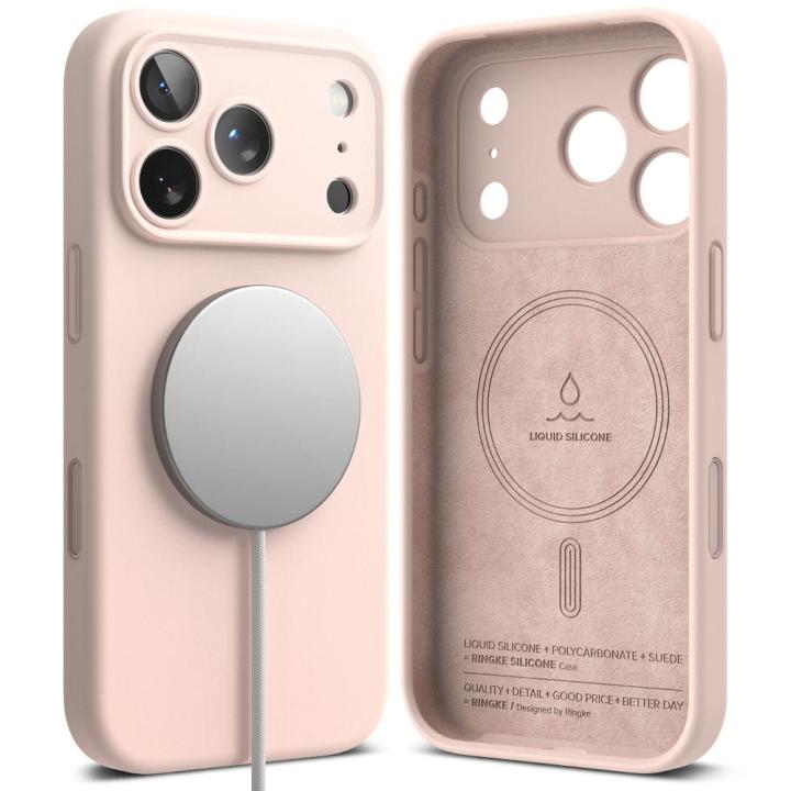 RINGKE SILICONE MAGNETIC MAGSAFE IPHONE 17 PRO PINK SAND