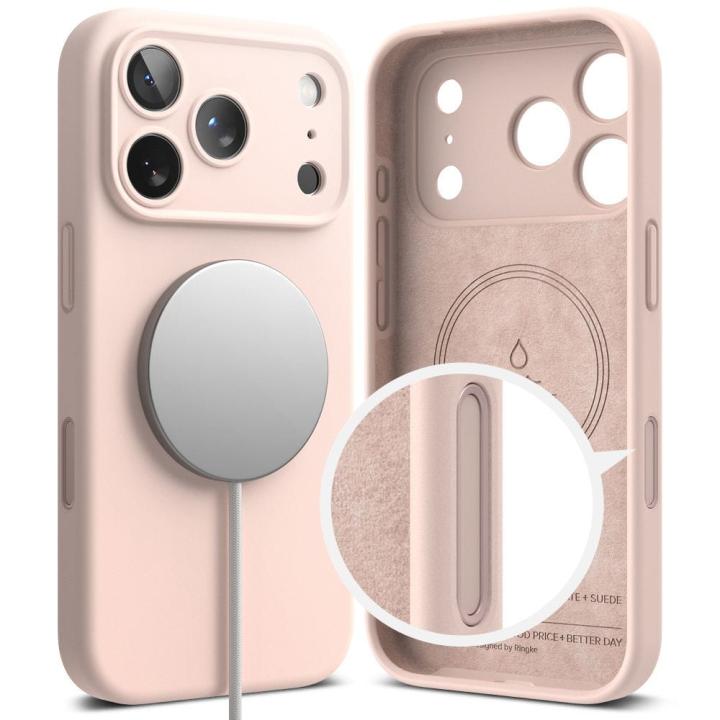 RINGKE SILICONE MAGNETIC MAGSAFE IPHONE 17 PRO PINK SAND