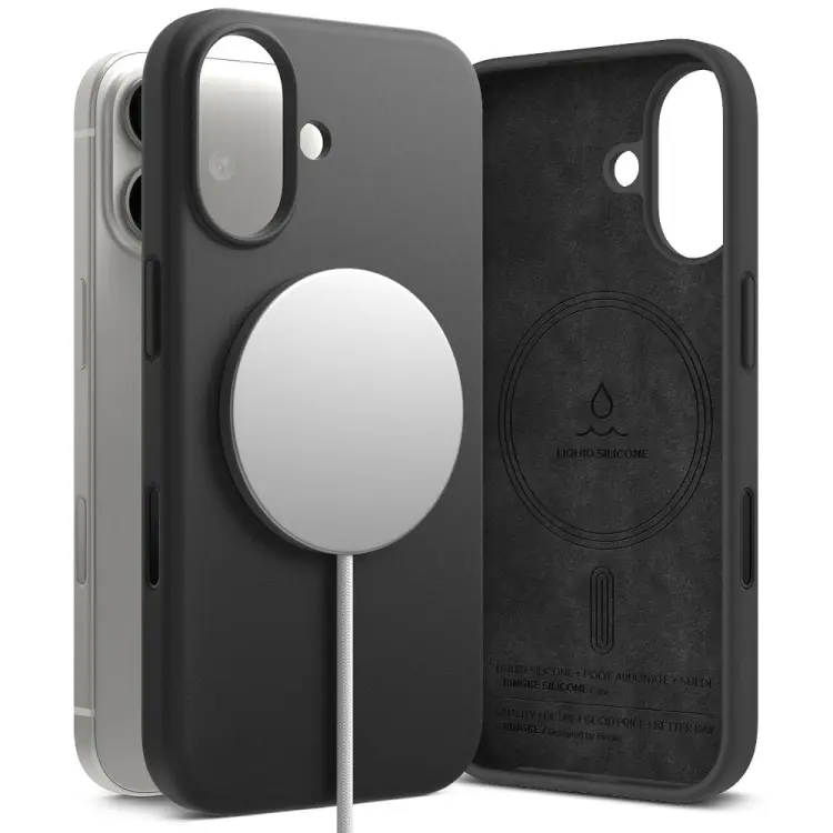 RINGKE SILICONE MAGNETIC MAGSAFE IPHONE 17 BLACK