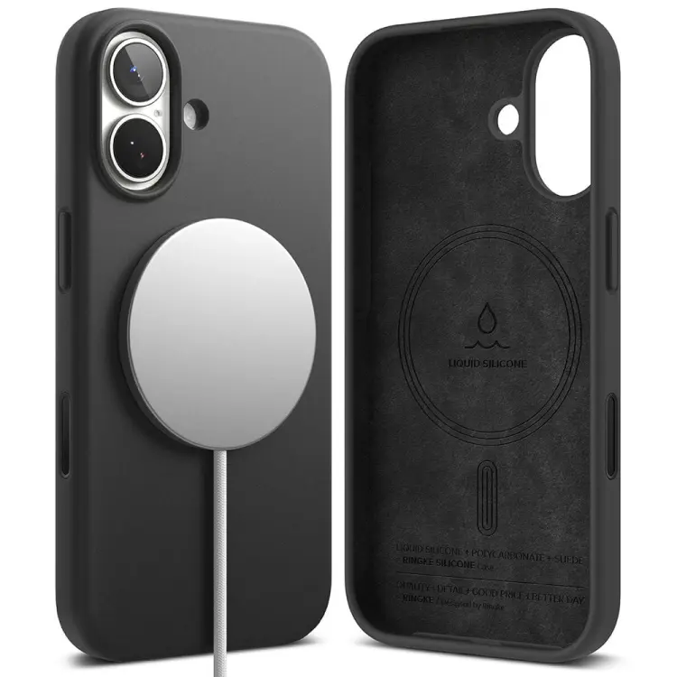 RINGKE SILICONE MAGNETIC MAGSAFE IPHONE 17 BLACK