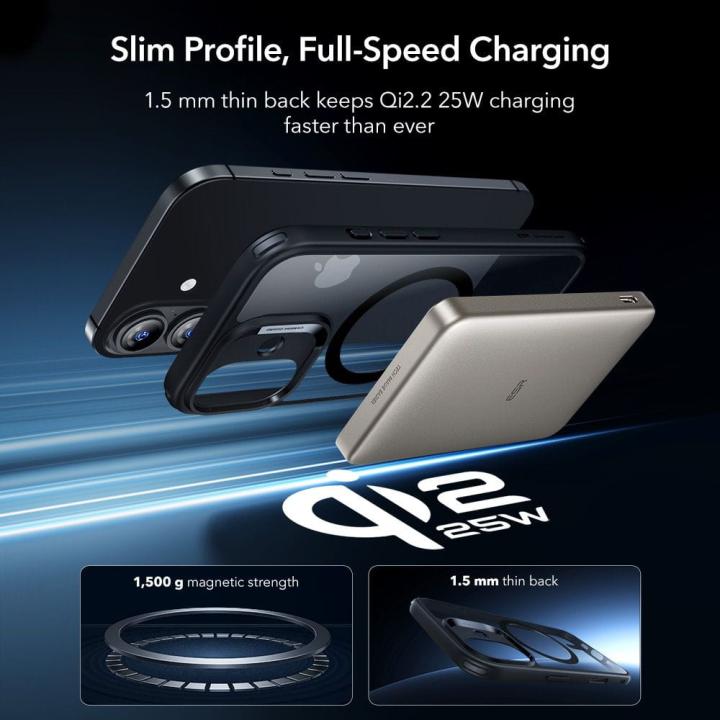 ESR CLASSIC HYBRID MAGSAFE & TEMPERED GLASS IPHONE 17 CLEAR/BLACK