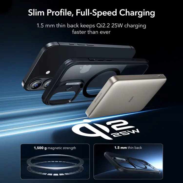 ESR CLASSIC HYBRID MAGSAFE & TEMPERED GLASS IPHONE 17 CLEAR/BLACK