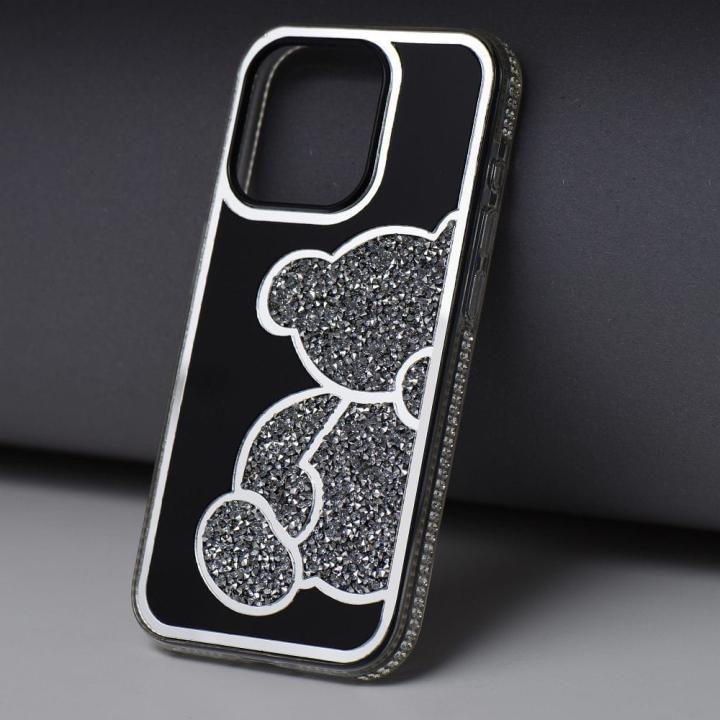 Futerał TEDDY BEAR do IPHONE 17 srebrny