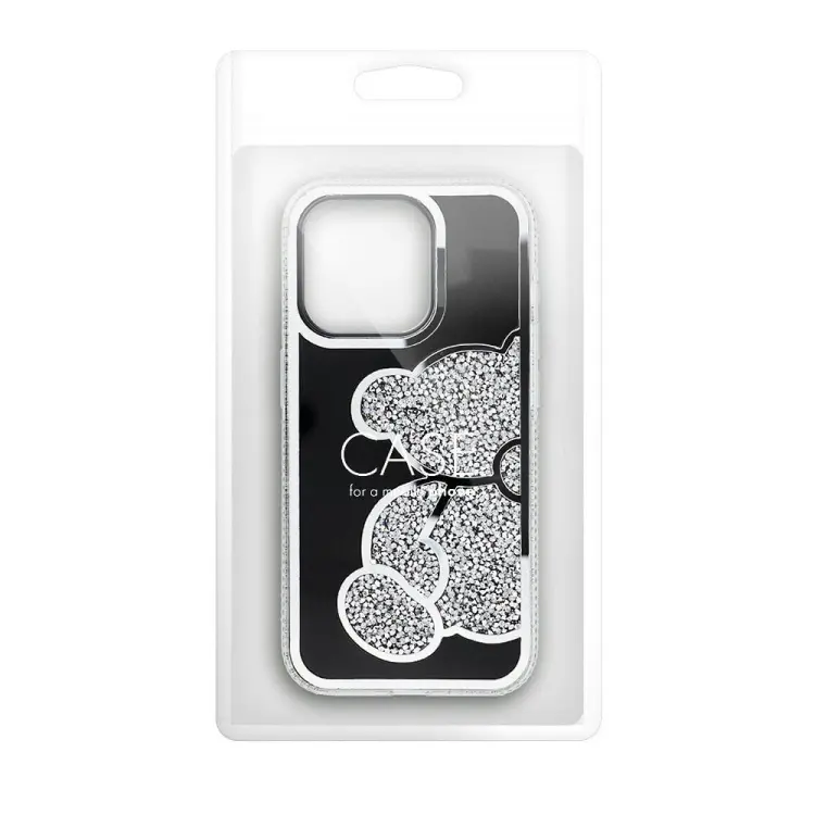 Futerał TEDDY BEAR do IPHONE 17 Pro Max srebrny