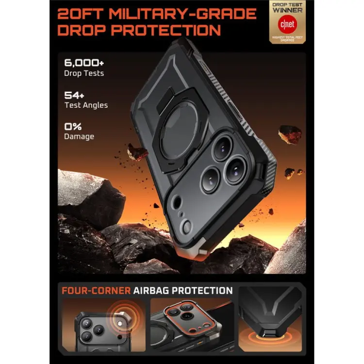 SUPCASE UB GRIP MAG MAGSAFE IPHONE 17 PRO MAX BLACK
