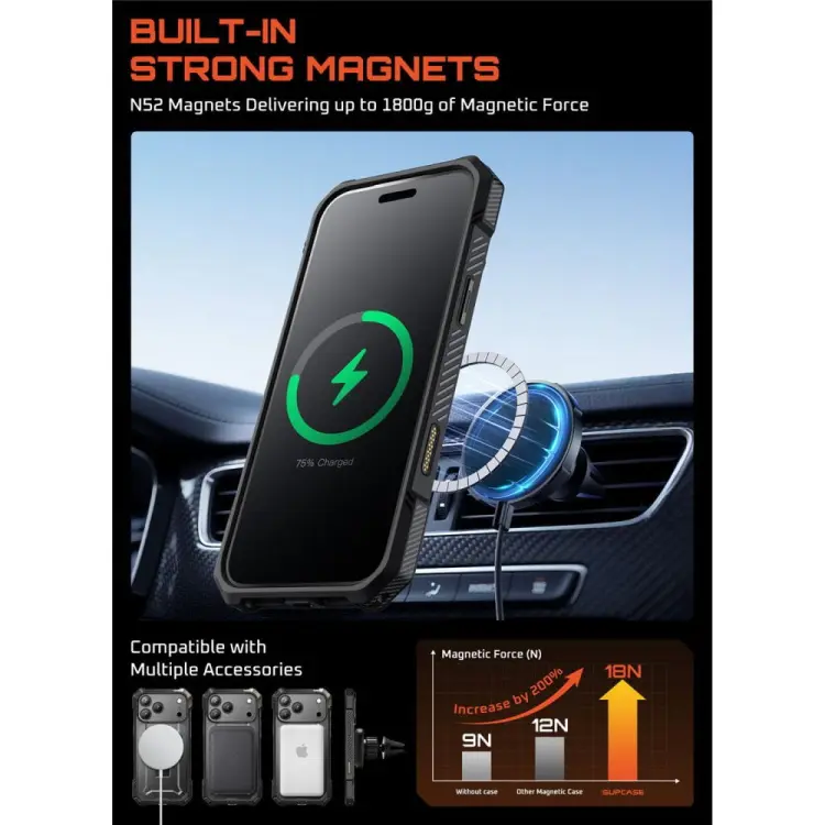 SUPCASE UB GRIP MAG MAGSAFE IPHONE 17 PRO MAX BLACK