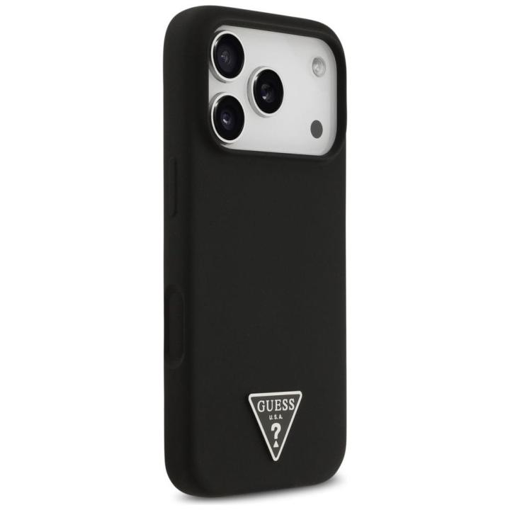 GUESS futerał do IPHONE 17 Pro kompatybilny z MagSafe GUHMP17LSCTRLMK (Silicone W/ Triangle Logo) czarny