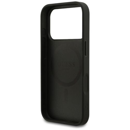 GUESS futerał do IPHONE 17 Pro kompatybilny z MagSafe GUHMP17LG4GFRK (PU 4G Ring Classic Logo) czarny