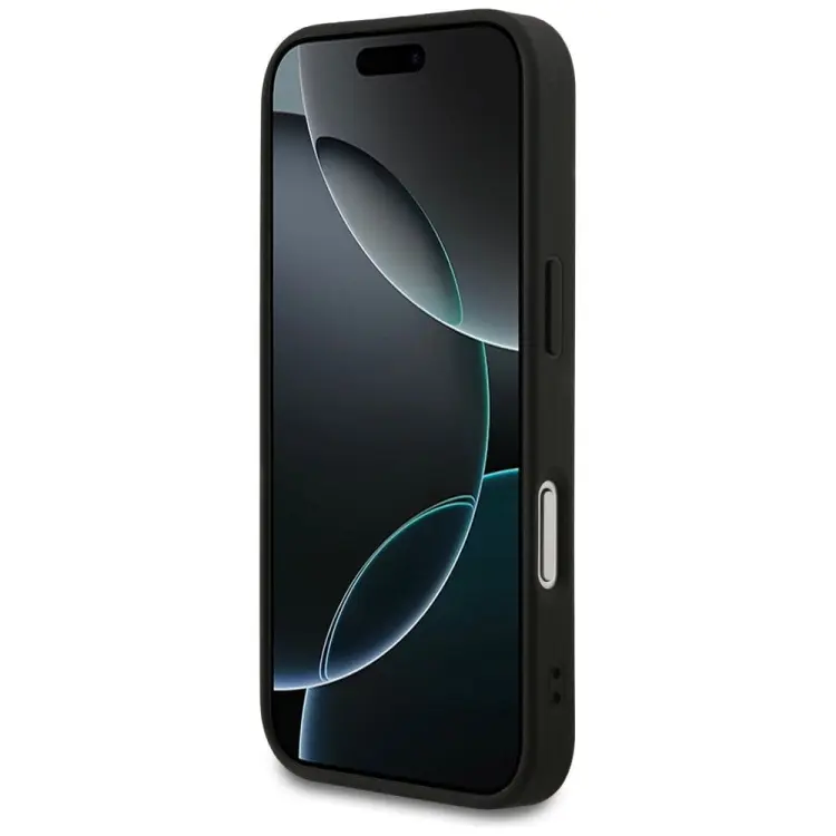 GUESS futerał do IPHONE 17 Pro kompatybilny z MagSafe GUHMP17LG4GFRK (PU 4G Ring Classic Logo) czarny